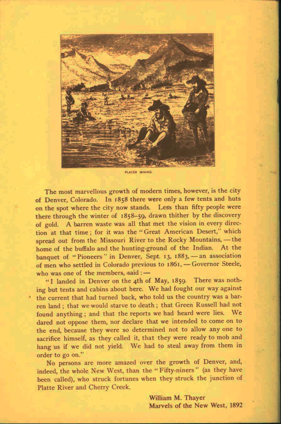 The City of Denver, 1888: an early history of "The Queen City of the Plains". vist0006 back cover